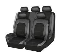 VENYAA Auto Set Coprisedili per Peugeot 208 II/Allure Auto Ecole/Roadtrip/208 GT 2019-2023 2024+, 9 Pezzi Pelle Traspirante Impermeabile Coprisedili Auto Protezioni Sedile Accessori,Grey