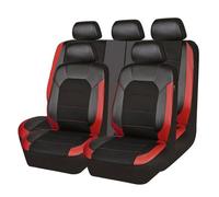 VENYAA Auto Set Coprisedili per VW T-Cross T-ROC T-ROC Sport Caravelle Sharan 2000-2023 2024, 9 Pezzi Pelle Traspirante Impermeabile Coprisedili Auto Protezioni Sedile Accessori,Red