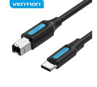 Venzione Cqubg USB 2.0 Tipo di cavo stampante C A B - Trasferimento 480 Mbps - 2A - colore nero