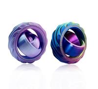 VEOIRXU 2 Pezzi Fidget Hand Spinner Giocattolo, Spinner Giocattolo Stampato in 3D, Sensoriale Fidget Toys, Anti-stress Fidget Toy, per Bambini e Adulti (Arcobaleno e Viola)