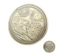 VEOIRXU 2 Pezzi Sì No Monete da Sfida, Yes/No Moneta Decisionale per Lettere, Decisione Monete Fortunate, Badge Commemorativo in Metallo, Distintivo Decisionale Bronzo, Moneta da Collezione per Sfide