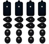 VEOIRXU 20 Pezzi Elettrodi per Elettrodi Set di Elettrodi per Elettrostimolatore Dispositivo Elettrodi a Pulsante Riutilizzabili Elettrodi Elettrodi con Design Non Irritante (Nero)