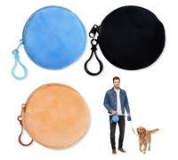 VEOIRXU 3 Pezzi Borsa Per Crocchette Per Cani con Moschettone e Cerniera Sacchetti Portatil Per L'Addestramento Rapido e L'Addestramento dei Cuccioli (3 Colori)