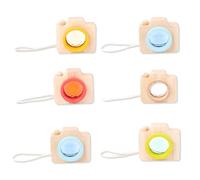 VEOIRXU 4 Pezzi Giocattolo Per Bambini in Legno Mini Caleidoscopio Magico Per Osservare il Mondo Colorato Divertente Regali Per Bambini Include Laccio Per Non Farla Cadere