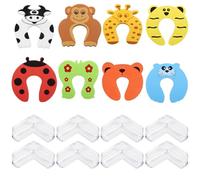 VEOIRXU 8 Pezzi Guardie per Dita Della Porta in Schiuma per Bambini con 8 Paraspigoli per Bambini Fermaporta per Bambini Prodotti per Dita Del Bambino Protezioni per Porte Finestre Cassetti (8 Stili)