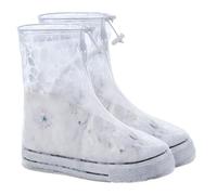 VEOIRXU copriscarpe impermeabili, resistenti all'acqua, antiscivolo, coppia di copri scarpe da pioggia protettivi anti slip unisex, riutilizzabili per Copriscarpe da Pioggia e Neve