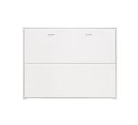 Vep Home Letto a Scomparsa Orizzontale 135x190 cm - Ideale per Camere Piccole con Rete e Sistema Antiribaltamento - Misure 203x151x36 cm - Colore Bianco - Design Compatto e Sicuro