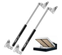 Vepagoo Molla a Gas 380MM 100N/10KG Universale Mobili Pistone a Gas Ammortizzatore, con Supporto a Forma di L per Mobile TV, Letto Contenitore, Finestra, Porte e Altri Progetti DIY, 2 PCS