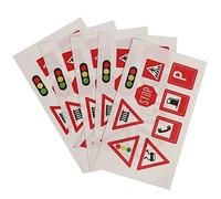 vepoty Adesivo Segnale Stradale 5 Pezzi Divertente Segnale Stradale Decal Fai da Te Strada a Tema Segnali per Feste Adesivo Istruzione Adesivi murali per Bambini