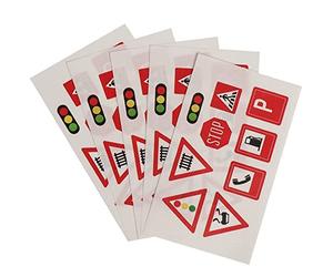 vepoty Adesivo Segnale Stradale 5 Pezzi Divertente Segnale Stradale Decal Fai da Te Strada a Tema Segnali per Feste Adesivo Istruzione Adesivi murali per Bambini
