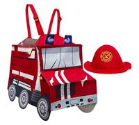 vepoty Costume Camion dei Pompieri, Costume Pompiere, Costume Travestimento, Costume Originale per Giochi di Ruolo, Festa di Halloween, Spettacoli Teatrali