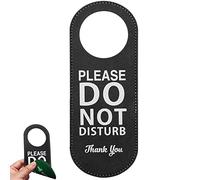 vepoty Do Not Disturb Door Hanger Sign Double Sided Sign Pu Leather Door Hanger Tag for Home Office
