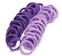 vepoty Fascette per capelli elastiche 50 pezzi Fasce per capelli in gomma per coda di cavallo senza cuciture per donne e ragazze