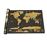 vepoty Scratch Off World Map Mappa Di Viaggio Internazionale Flag Cancellabile Mappa Del Mondo Poster Mappa a Spillo a Spinta Per Arredamento Per Casa