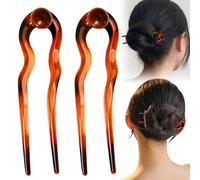 VEQENIFY 2 pezzi French Pin U Forcine per capelli a forma di bobby Pins French Twist Hair Pin Hairpin Big French Hair Pin Hairpin Forchette per capelli grandi per donne forcine per capelli ragazze