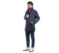 VEQUÈ Trench Uomo Invernale Giubbotto Invernale Impermeabile Lungo Imbottito (IT, Numero, 50, Regular, Regular, Blu)