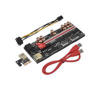 VER018 PRO PCI-E Riser Card Cavo USB 3.0 018 PCI Express 1X a 16X Extender PCIe Adattatore per BTC Mining(Rosso)