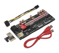 VER018 PRO PCI-E Riser Card cavo USB 3.0 018 PLUS PCI Express 1X-16X Adattatore PCIe per il mining BTC (Red)