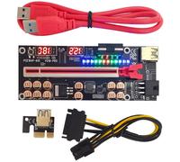 VER018 PRO Scheda di rialzo PCIe USB 3.0 Cavo 018 PLUS PCI Express (Rosso)