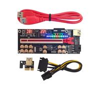 VER018 PRO Scheda Riser PCI-E Cavo USB 3.0 018 PLUS PCI Express(Rosso)