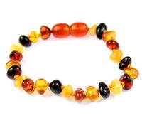 Vera Ambra Baltica da Small a Large Bracciale/Cavigliera Annodate Perle Taglie