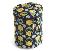 Vera Bradley Beauty case verticale in cotone di alta qualità, con narcisi, Organizer verticale per cosmetici in cotone di alta qualità