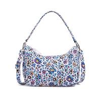 Vera Bradley Borsa a tracolla Frannie Crescent in cotone, Cloud Vine Multi - Cotone Riciclato, Taglia unica