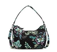 Vera Bradley Borsa a tracolla Frannie Crescent in cotone, Island Garden - Cotone Riciclato, Taglia unica