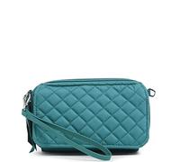 Vera Bradley Borsa a tracolla in cotone da donna con protezione RFID, Forever Green - Cotone riciclato, Taglia unica