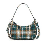 Vera Bradley Borsa a tracolla in cotone Frannie Crescent, Plaid Frutteto, Taglia unica