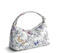 Vera Bradley Borsa a tracolla Roxbury Crescent in cotone da donna, Ala + Fioritura, Taglia unica