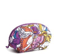 Vera Bradley Borsa cosmetica da donna in nylon Mini Dome, Viola, Taglia unica, Nylon Mini Dome Cosmetic