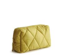 Vera Bradley Borsa cosmetica media in nylon da donna, Oliva Dorata, Taglia unica, Cosmetico Medio Nylon Donna