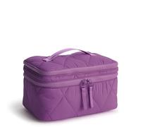 Vera Bradley Borsa da trucco per cosmetici da donna in peso piuma, Orchidea Iris, Taglia unica