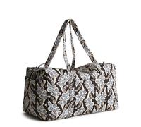 Vera Bradley Borsone da donna in twill di poliestere grande originale, Calyx + Quill Nero, Taglia unica, Borsone originale grande in twill di poliestere