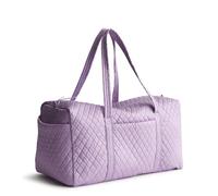 Vera Bradley Borsone da viaggio grande in cotone premium da donna, Rapsodia viola, Taglia unica, Borsone Grande Originale, Gabardine di Cotone
