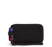 Vera Bradley Cinturino in Microfibra per Smartphone con Protezione RFID, Bracciale Donna, Nero, Taglia Unica