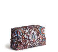 Vera Bradley Cosmetici grandi in cotone, Cannella Marrakech, Taglia unica, Cosmetici grandi in cotone