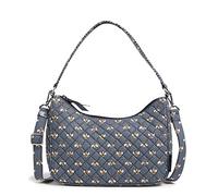 Vera Bradley Cotton Frannie Crescent Crossbody Purse, Borsa a Tracolla Donna, Bees Navy-Cotone Riciclato, Taglia Unica