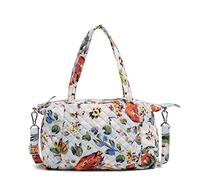 Vera Bradley Cotton Pleated Multi-Strap Shoulder Satchel Purse, Borsa a Mano Donna, Sea Air Floral-Cotone Riciclato, Talla única