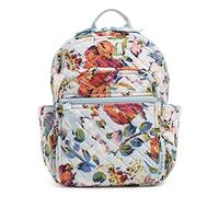 Vera Bradley Cotton Small Backpack Bookbag, Sea Air Floral Cotone Riciclato, Taglia Unica Donna