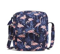 Vera Bradley Cotton Small Crossbody Purse, Borsa a Tracolla Donna, Festa Fenicottero, Taglia Unica