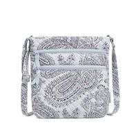 Vera Bradley Cotton Triple Zip Hipster Crossbody Purse, Borsa a Tracolla Donna, Paisley Dolce Cielo, Taglia Unica