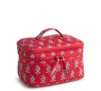 Vera Bradley Custodia cosmetica da donna in cotone premium, Bacca di Goji Paisley in fiore, Taglia unica