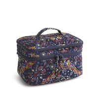 Vera Bradley Custodia cosmetica da donna in cotone premium, Paisley stellato, Taglia unica