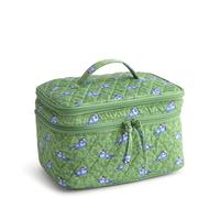 Vera Bradley Custodia cosmetica da donna in cotone premium, Uccelli verdi, Taglia unica