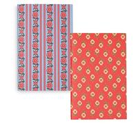 Vera Bradley Diari floreali, set di 2 quaderni con rilegatura morbida, 15,9 x 10,2 cm, mini quaderni cuciti, piccoli papaveri