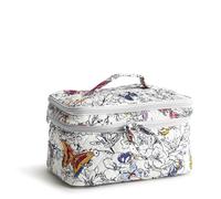Vera Bradley Donne Cotone Brush Up Cosmetic Case Makeup Bag, Ala + Fioritura, Taglia unica, Cotone Brush Up Caso Cosmetico