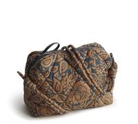 Vera Bradley Featherweight Blake Crossbody Bag, Borsa a Tracolla Donna, Lotus Montage Pecan arrosto, Taglia Unica