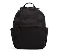 Vera Bradley Iconic Signature - Zaino piccolo da donna, in cotone, motivo Holland Garden, taglia unica, Nero - Cotone riciclato, Etichettalia unica